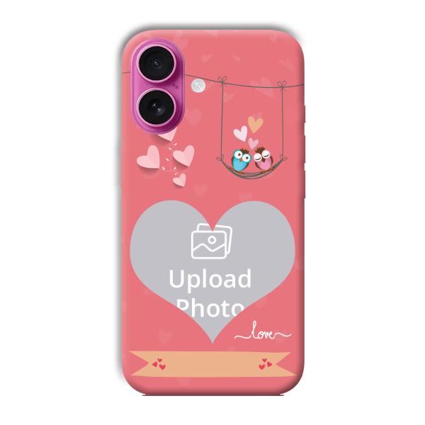 Love Birds Design Customized Printed Back Cover for Apple iPhone 16