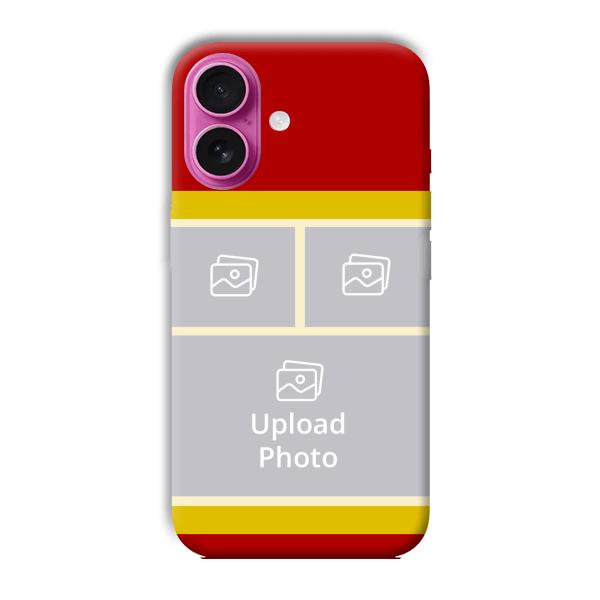 Red Yellow Collage Customized Printed Back Cover for Apple iPhone 16