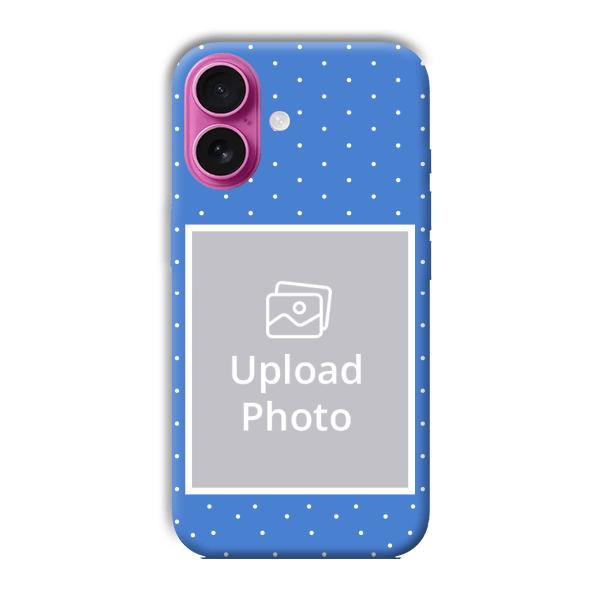 Sky Blue White Customized Printed Back Cover for Apple iPhone 16