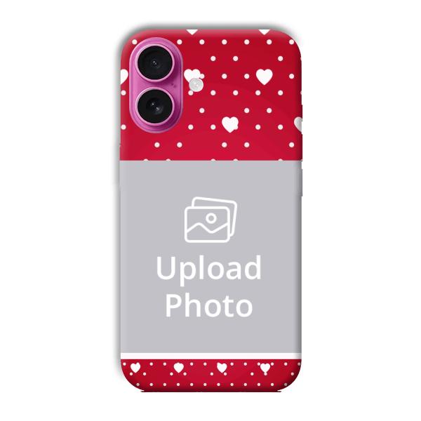 White Hearts Customized Printed Back Cover for Apple iPhone 16