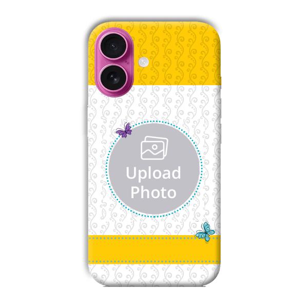 Butterflies & Yellow Customized Printed Back Cover for Apple iPhone 16