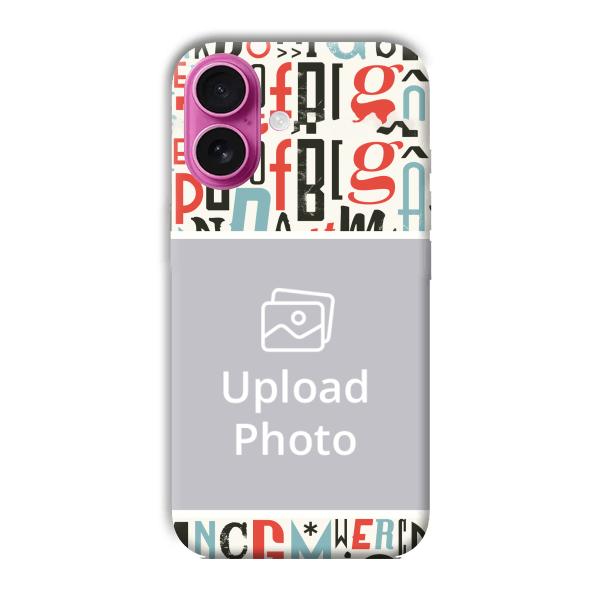 Alphabets Customized Printed Back Cover for Apple iPhone 16