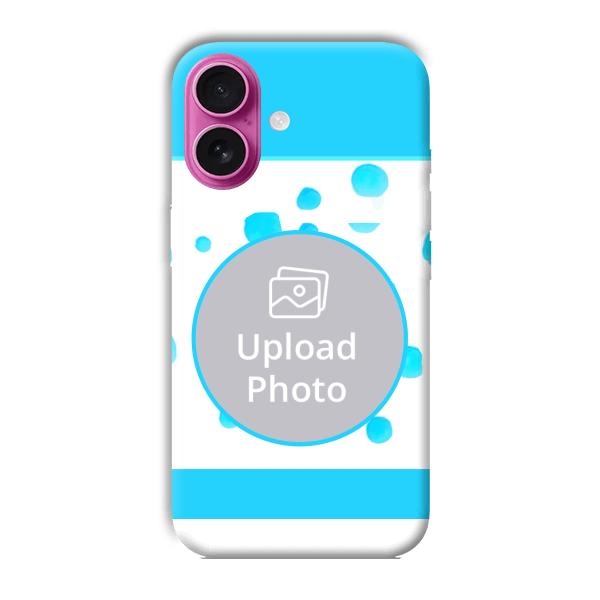 Bluish Customized Printed Back Cover for Apple iPhone 16