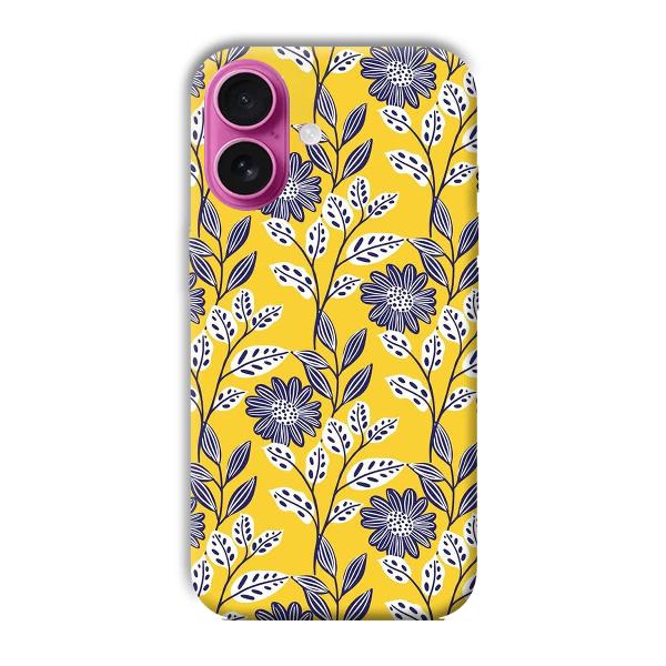 Yellow Fabric Design Phone Customized Printed Back Cover for Apple iPhone 16