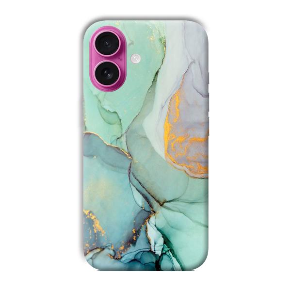 Green Marble Phone Customized Printed Back Cover for Apple iPhone 16