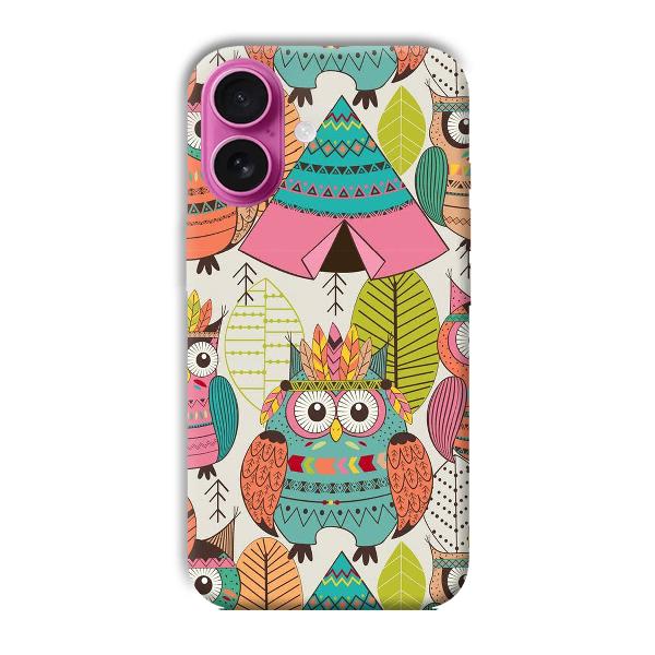 Fancy Owl Phone Customized Printed Back Cover for Apple iPhone 16