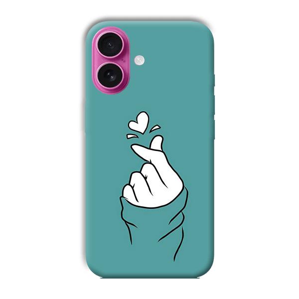 Korean Love Design Phone Customized Printed Back Cover for Apple iPhone 16