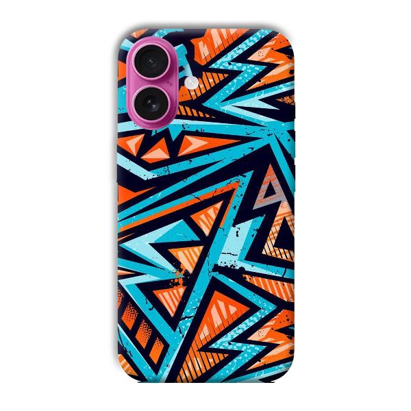 Zig Zag Pattern Phone Customized Printed Back Cover for Apple iPhone 16