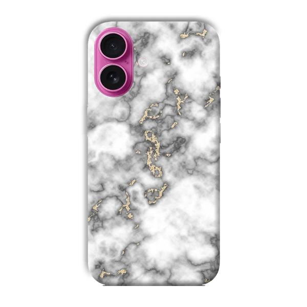 Grey White Design Phone Customized Printed Back Cover for Apple iPhone 16