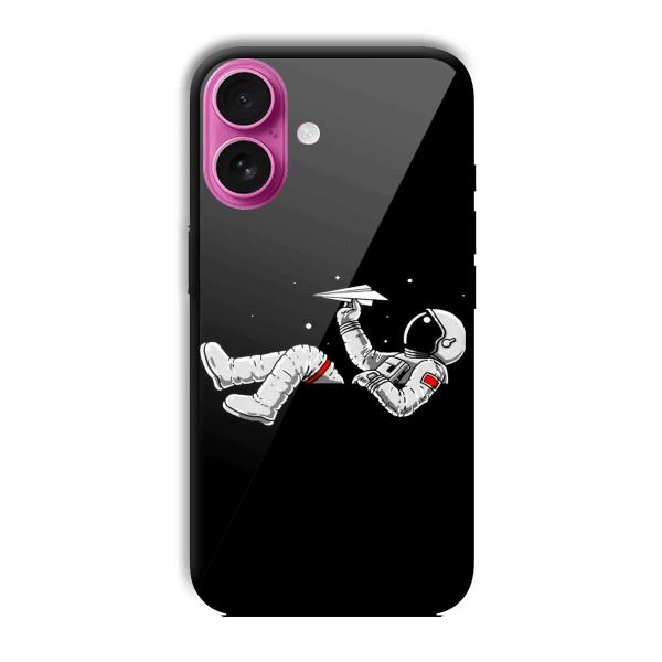 Lazy Astronaut Customized Printed Glass Back Cover for Apple iPhone 16