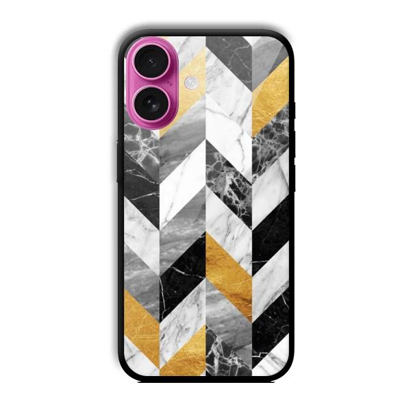 Marble Tiles Customized Printed Glass Back Cover for Apple iPhone 16