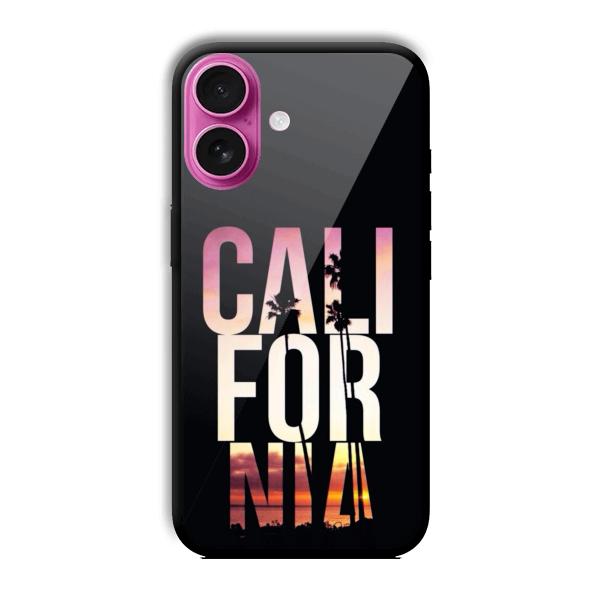 California Customized Printed Glass Back Cover for Apple iPhone 16