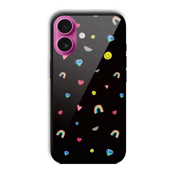 Multi Object Customized Printed Glass Back Cover for Apple iPhone 16
