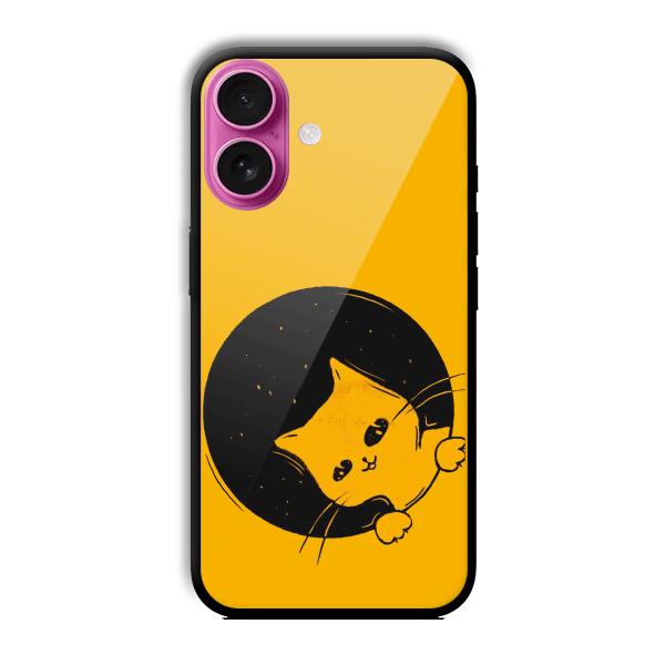 Sneaky Cat Customized Printed Glass Back Cover for Apple iPhone 16