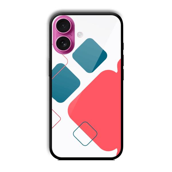 Abstract Squares Customized Printed Glass Back Cover for Apple iPhone 16