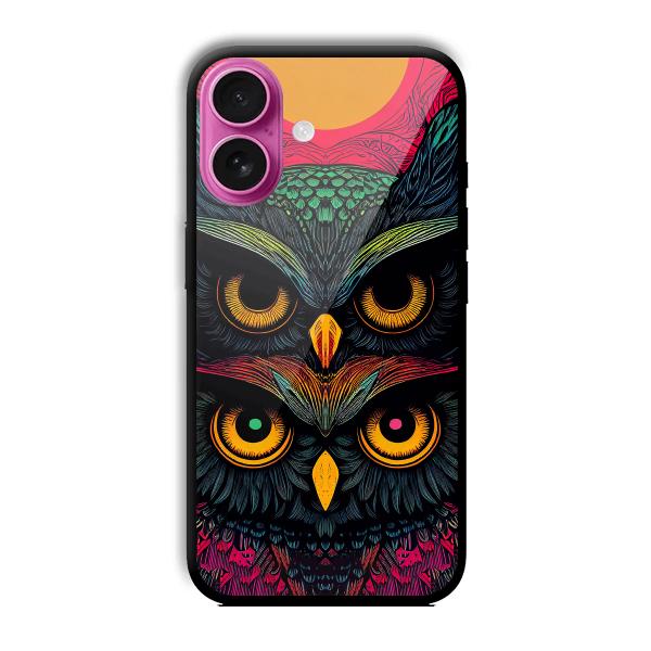 2 Owls Customized Printed Glass Back Cover for Apple iPhone 16