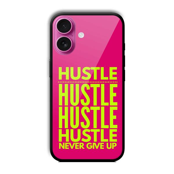 Never Give Up Customized Printed Glass Back Cover for Apple iPhone 16