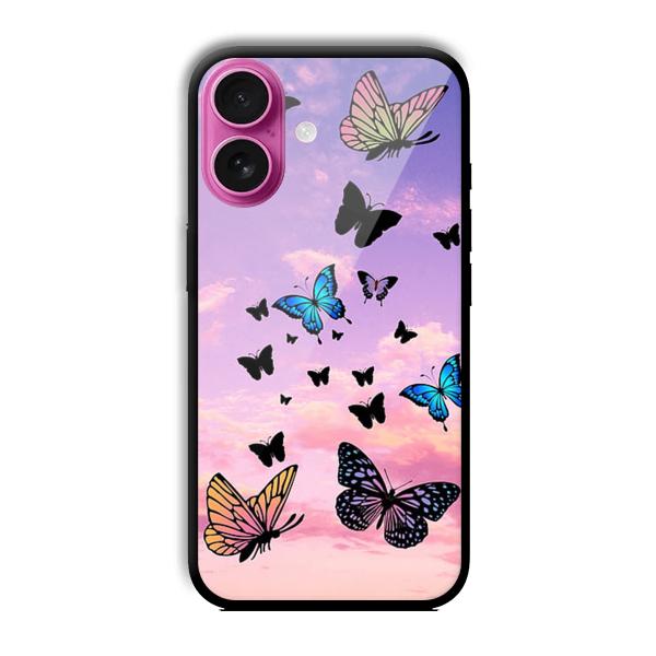 Butterflies Customized Printed Glass Back Cover for Apple iPhone 16