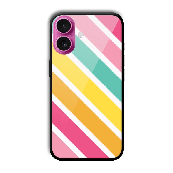 Solid Stripes Customized Printed Glass Back Cover for Apple iPhone 16