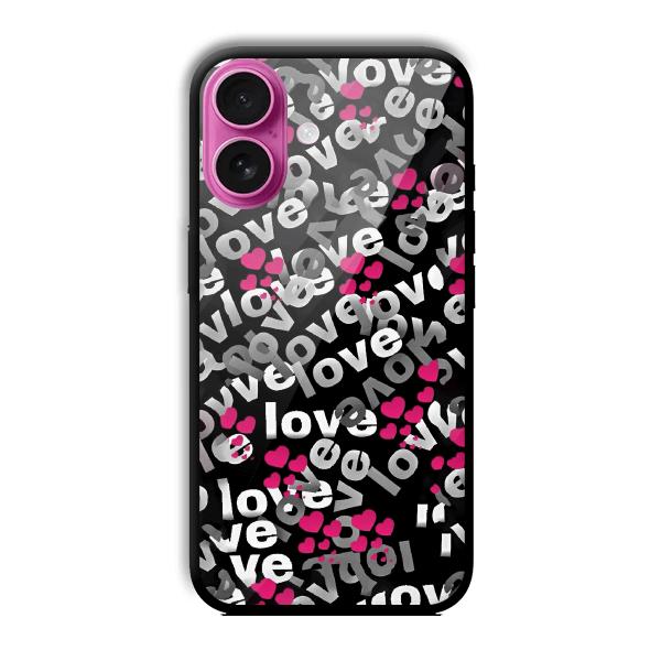 Love Customized Printed Glass Back Cover for Apple iPhone 16