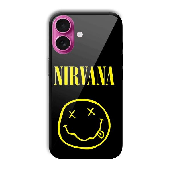 Nirvana Emoji Customized Printed Glass Back Cover for Apple iPhone 16