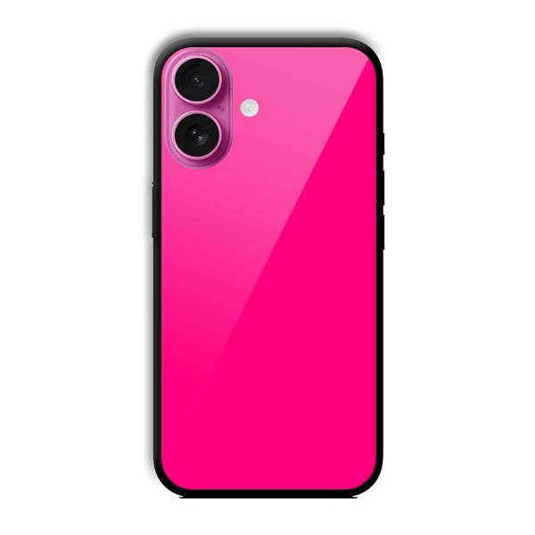 Neon Pink Customized Printed Glass Back Cover for Apple iPhone 16
