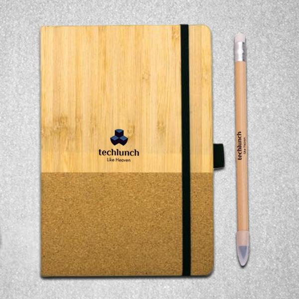 Notebook Design Bamboo Buy Customized Notebook Gift Set Eco: Bamboo & Cork A5 Notebook With ...