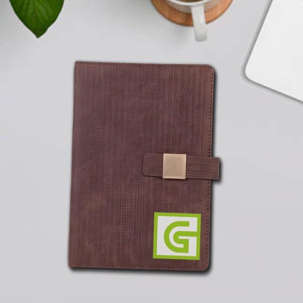 Brown Notebook Frame Buy Brown Customized A5 Notebook With Metal Flap Closure | yourPrint