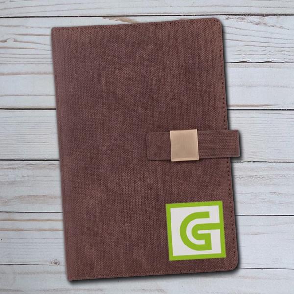 Brown Notebook Frame Buy Brown Customized A5 Notebook With Metal Flap Closure | yourPrint