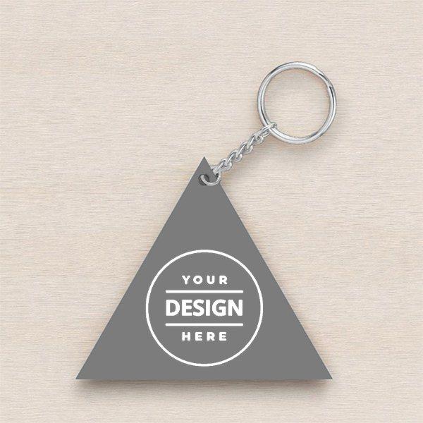Triagle Keychain Triangle Customized Photo Printed Wooden Keychain Online | yourPrint