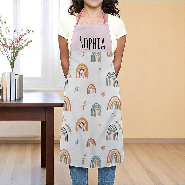 Buy Girls Cute Pink Watercolor Boho Rainbow Pattern Customized Full ...