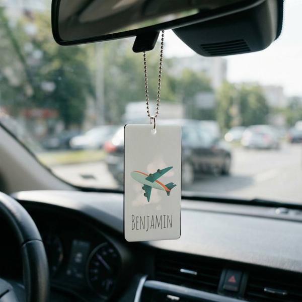 Cute Blue Airplane Customized Printed Car Hanging