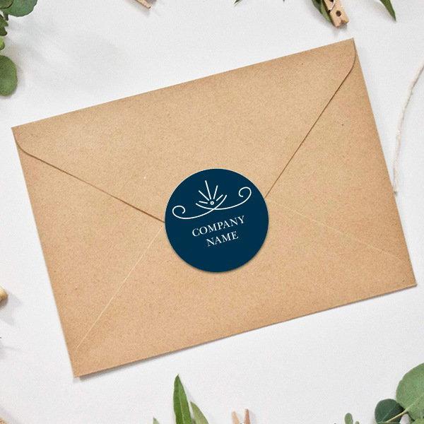 Blue Customized Printed Envelope Seal Sticker