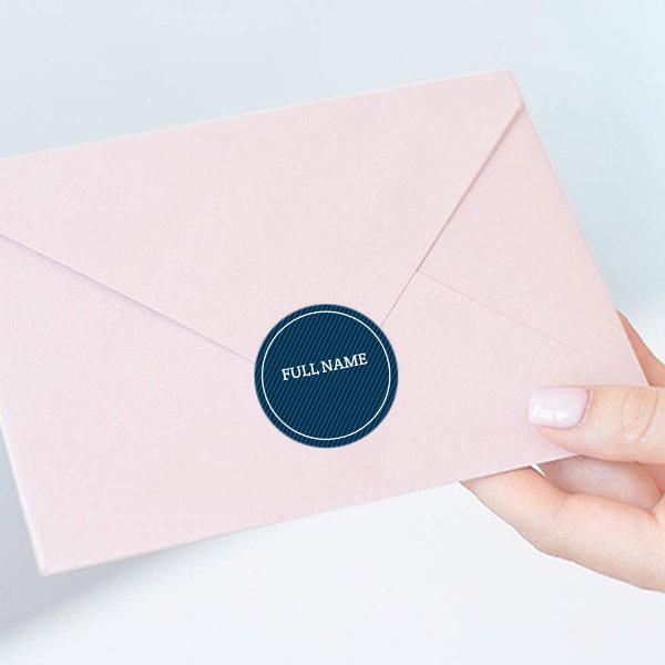 Blue Customized Printed Envelope Seal Sticker