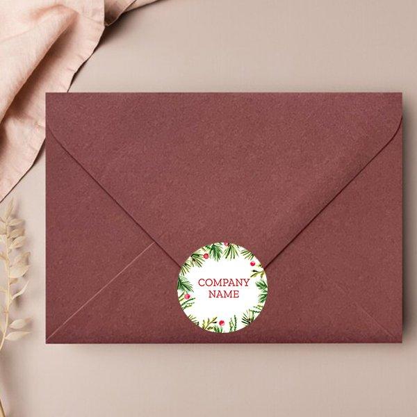 Palm Leaf Customized Printed Envelope Seal Sticker