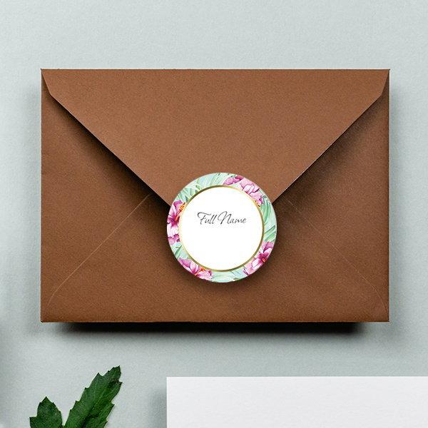 Fancy Design Customized Printed Envelope Seal Sticker
