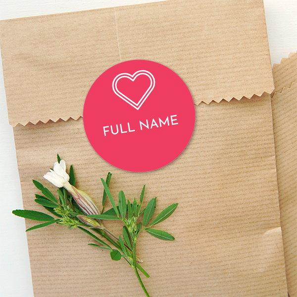 Love Design Customized Printed Envelope Seal Sticker