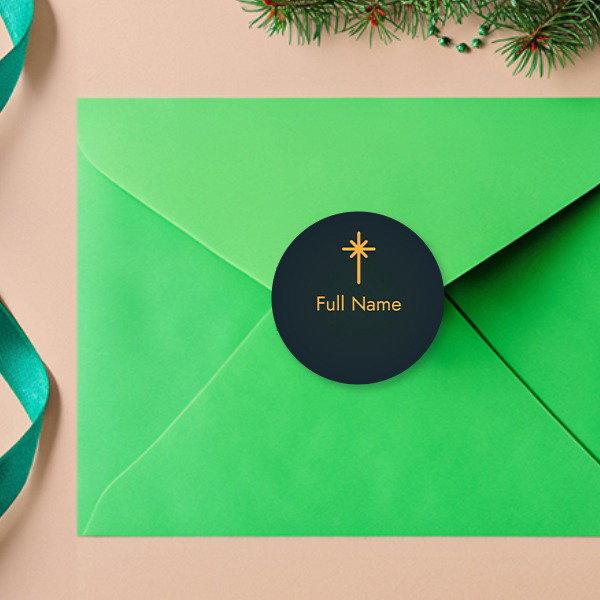 Blue Customized Printed Envelope Seal Sticker