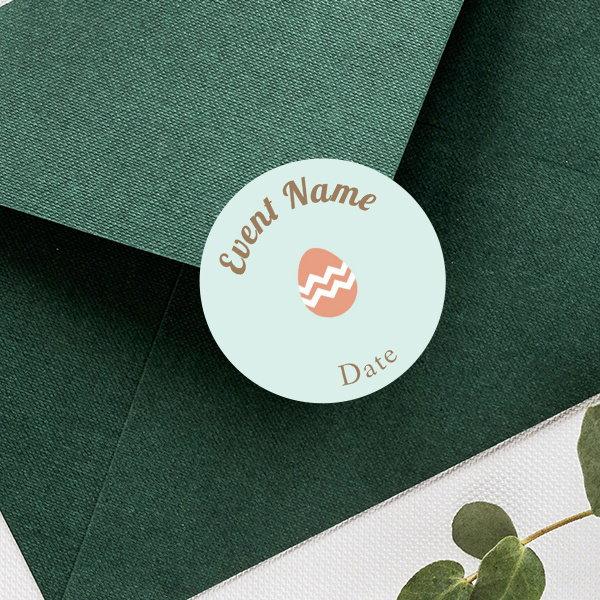 Easter Themed Customized Printed Envelope Seal Sticker