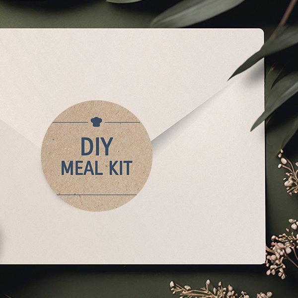 Chef Hat Designed Customized Printed Envelope Seal Sticker
