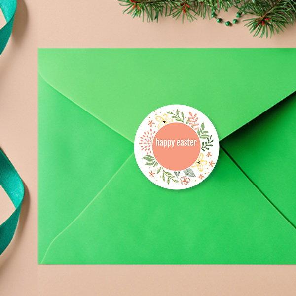 Flower Customized Printed Envelope Seal Sticker