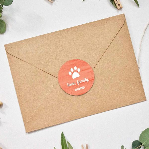 Paw Customized Printed Envelope Seal Sticker
