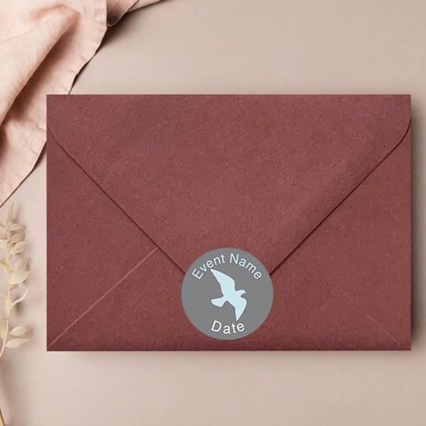 Bird Designed Customized Printed Envelope Seal Sticker