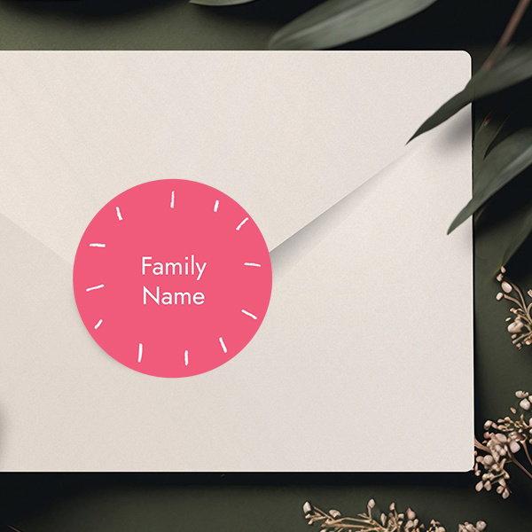 Abstract Customized Printed Envelope Seal Sticker
