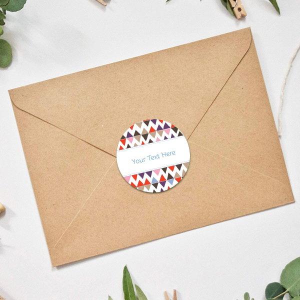 Zig Zag Customized Printed Envelope Seal Sticker