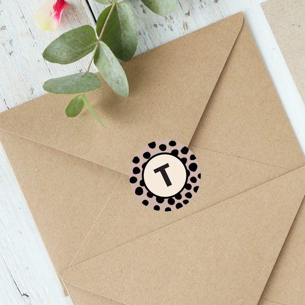 Initials Customized Printed Envelope Seal Sticker