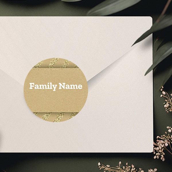Abstract Customized Printed Envelope Seal Sticker