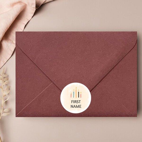 Birthday Themed Customized Printed Envelope Seal Sticker