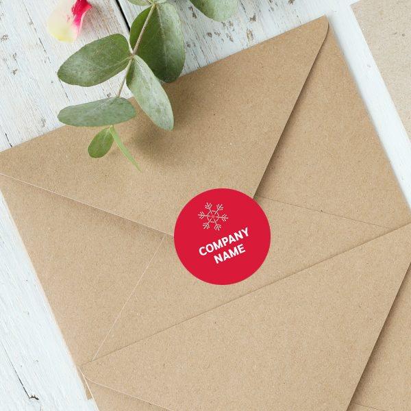Red Customized Printed Envelope Seal Sticker