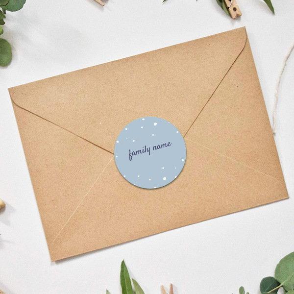 Grey Customized Printed Envelope Seal Sticker